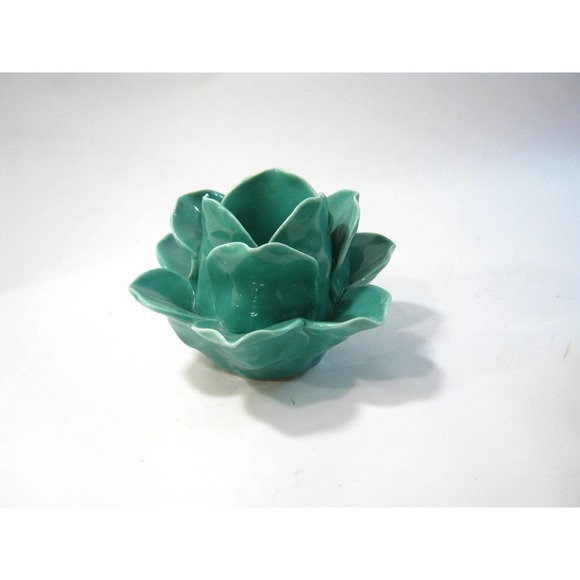 Floral Flower Garden Theme Glass Votive Candle Holder - Picture 2 of 5